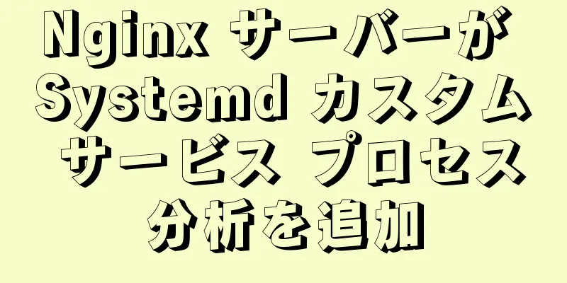 Nginx サーバーが Systemd カスタム サービス プロセス分析を追加