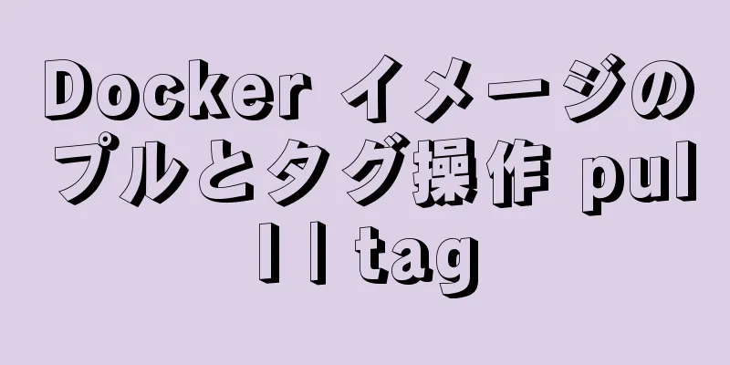 Docker イメージのプルとタグ操作 pull | tag