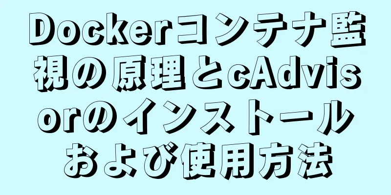 Dockerコンテナ監視の原理とcAdvisorのインストールおよび使用方法