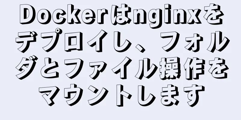 Dockerはnginxをデプロイし、フォルダとファイル操作をマウントします