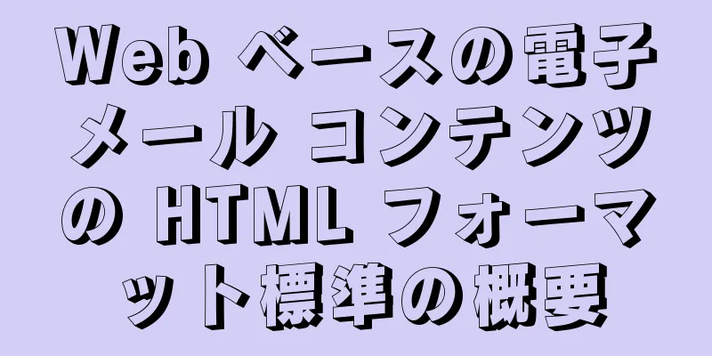 Web ベースの電子メール コンテンツの HTML フォーマット標準の概要