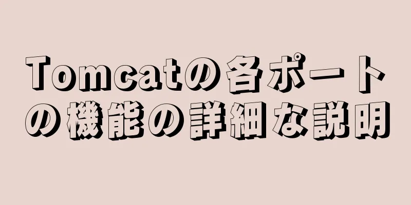 Tomcatの各ポートの機能の詳細な説明