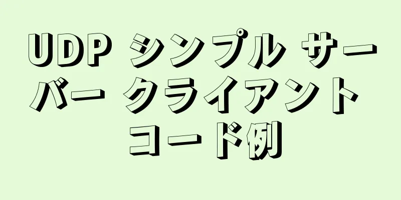 UDP シンプル サーバー クライアント コード例