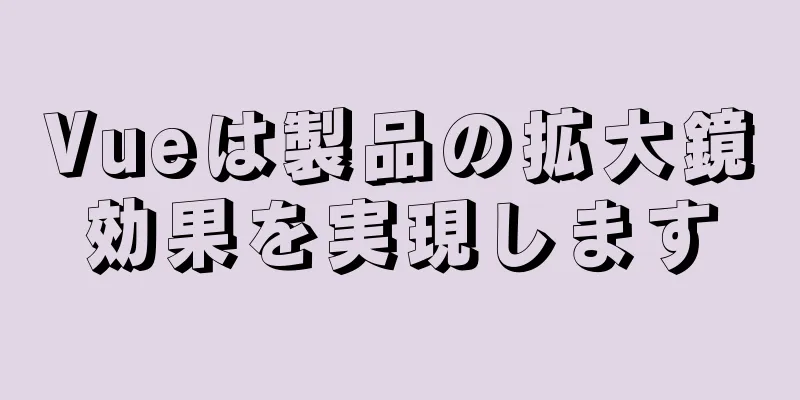 Vueは製品の拡大鏡効果を実現します