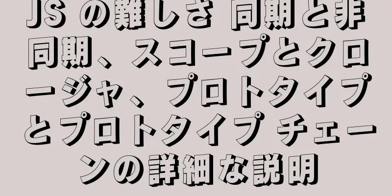 JS の難しさ 同期と非同期、スコープとクロージャ、プロトタイプとプロトタイプ チェーンの詳細な説明