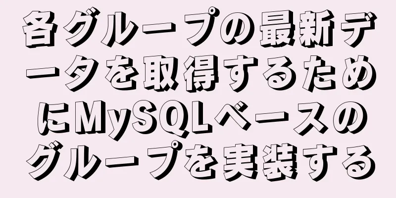 各グループの最新データを取得するためにMySQLベースのグループを実装する