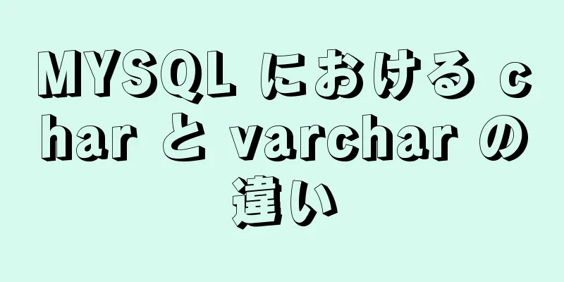 MYSQL における char と varchar の違い