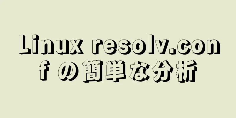 Linux resolv.conf の簡単な分析