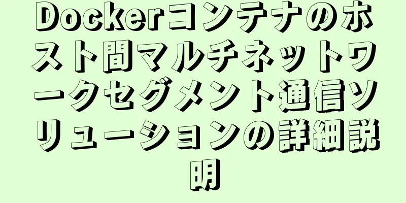 Dockerコンテナのホスト間マルチネットワークセグメント通信ソリューションの詳細説明