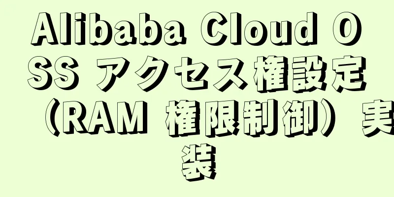 Alibaba Cloud OSS アクセス権設定（RAM 権限制御）実装