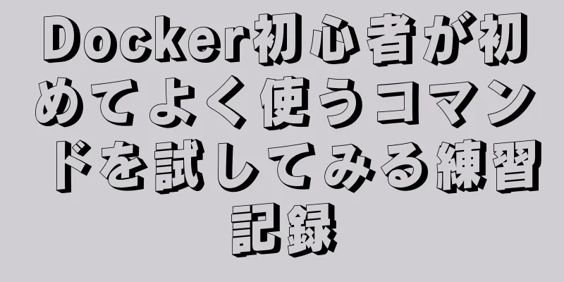 Docker初心者が初めてよく使うコマンドを試してみる練習記録