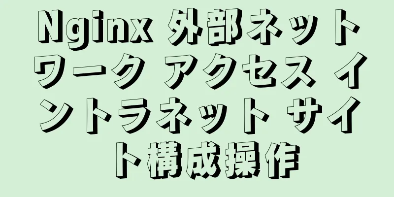 Nginx 外部ネットワーク アクセス イントラネット サイト構成操作