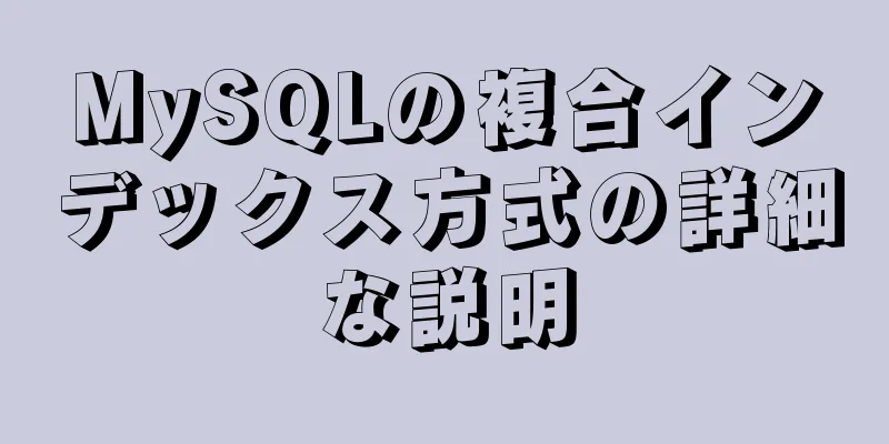 MySQLの複合インデックス方式の詳細な説明