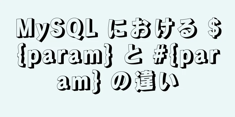 MySQL における ${param} と #{param} の違い