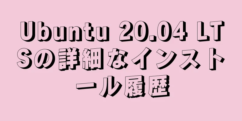 Ubuntu 20.04 LTSの詳細なインストール履歴