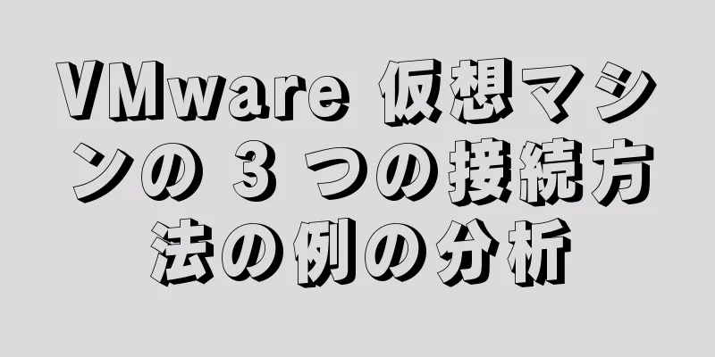 VMware 仮想マシンの 3 つの接続方法の例の分析