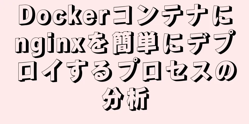 Dockerコンテナにnginxを簡単にデプロイするプロセスの分析