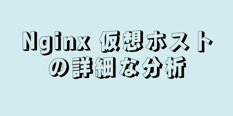 Nginx 仮想ホストの詳細な分析