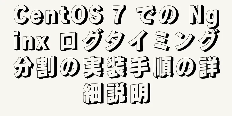 CentOS 7 での Nginx ログタイミング分割の実装手順の詳細説明