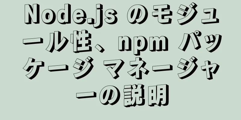 Node.js のモジュール性、npm パッケージ マネージャーの説明