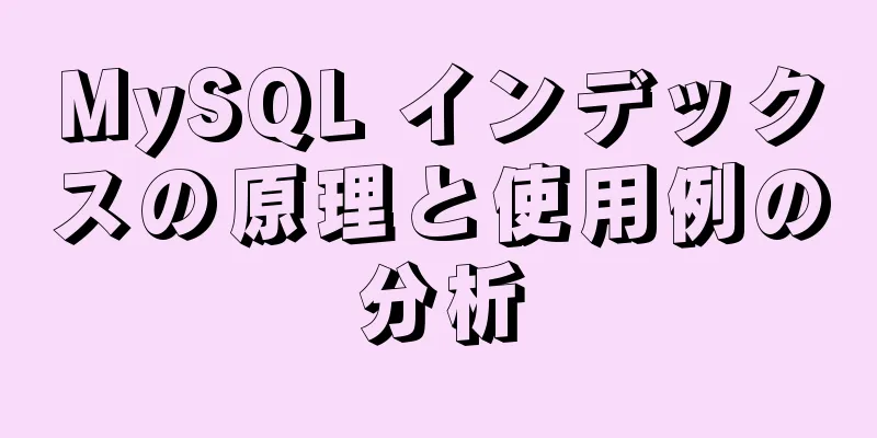 MySQL インデックスの原理と使用例の分析