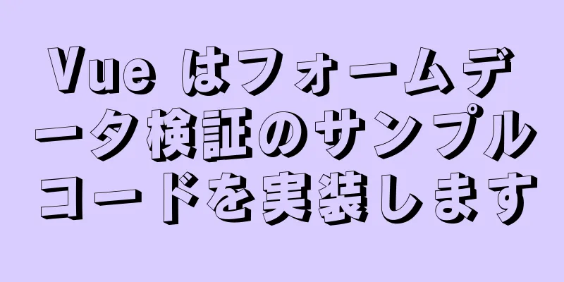 Vue はフォームデータ検証のサンプルコードを実装します