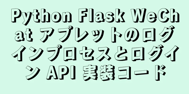 Python Flask WeChat アプレットのログインプロセスとログイン API 実装コード