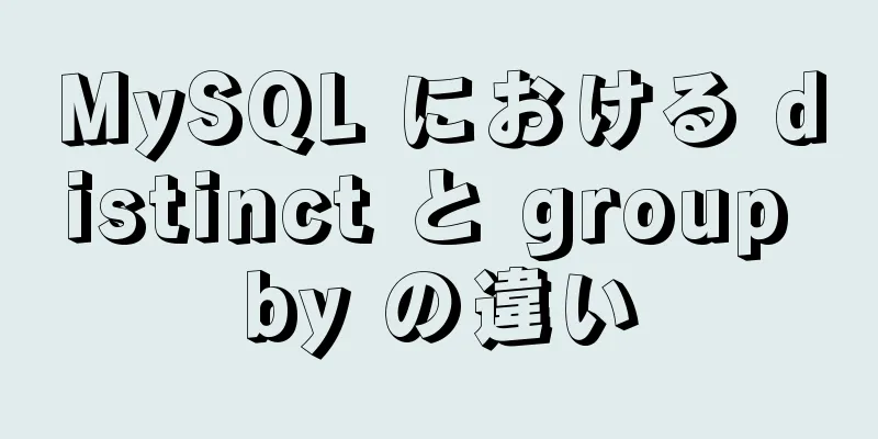 MySQL における distinct と group by の違い