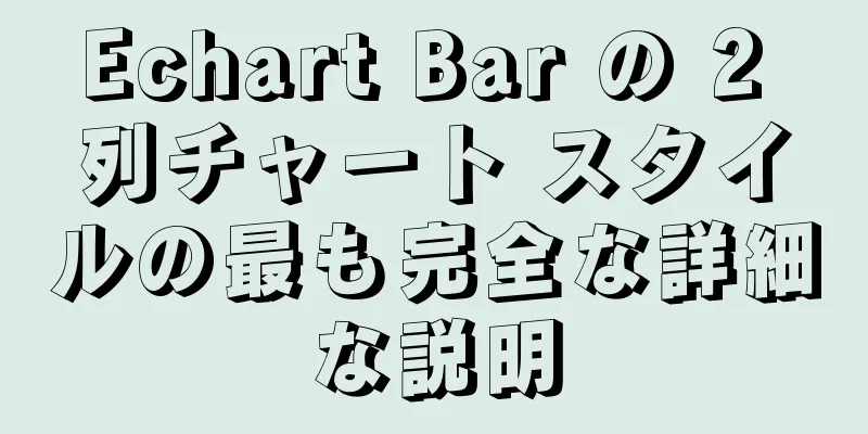 Echart Bar の 2 列チャート スタイルの最も完全な詳細な説明