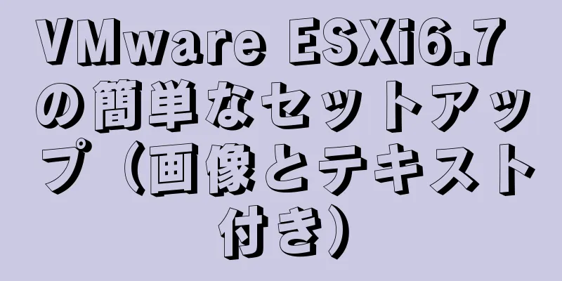 VMware ESXi6.7 の簡単なセットアップ（画像とテキスト付き）