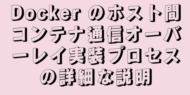 Docker のホスト間コンテナ通信オーバーレイ実装プロセスの詳細な説明