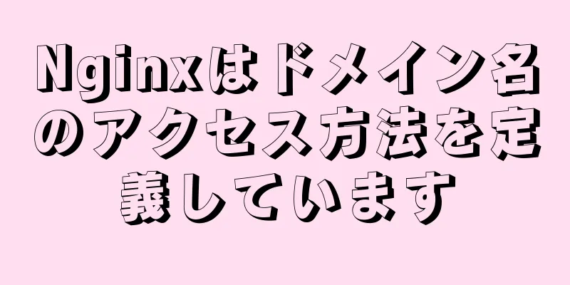 Nginxはドメイン名のアクセス方法を定義しています