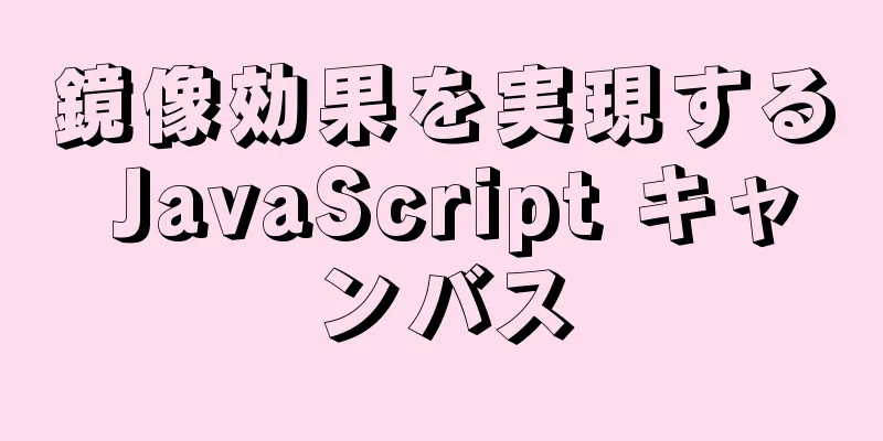 鏡像効果を実現する JavaScript キャンバス