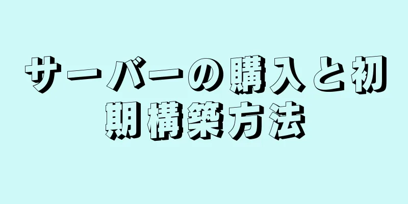 サーバーの購入と初期構築方法