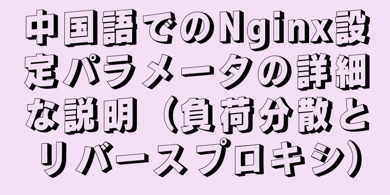 中国語でのNginx設定パラメータの詳細な説明（負荷分散とリバースプロキシ）