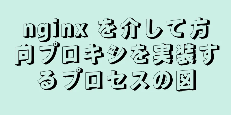 nginx を介して方向プロキシを実装するプロセスの図