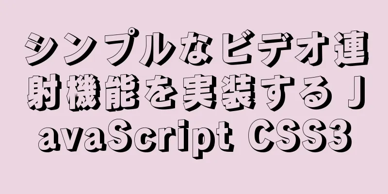 シンプルなビデオ連射機能を実装する JavaScript CSS3