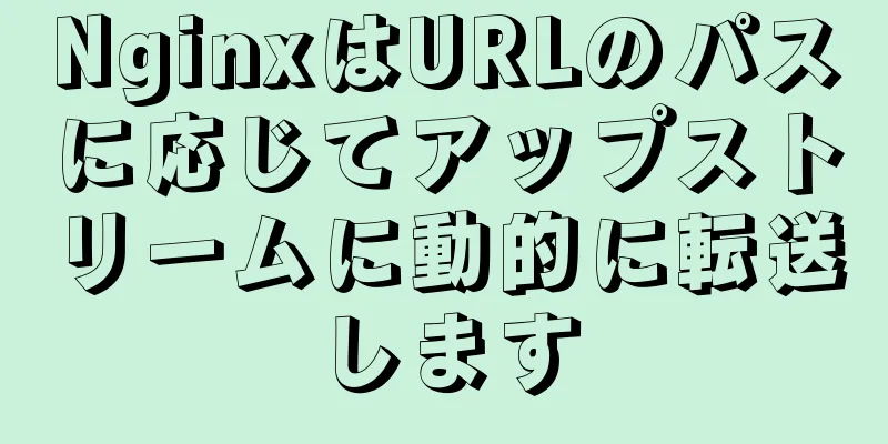 NginxはURLのパスに応じてアップストリームに動的に転送します