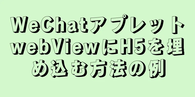 WeChatアプレットwebViewにH5を埋め込む方法の例