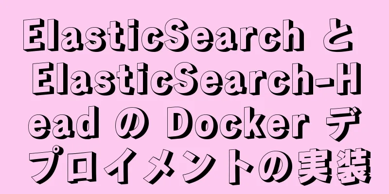 ElasticSearch と ElasticSearch-Head の Docker デプロイメントの実装