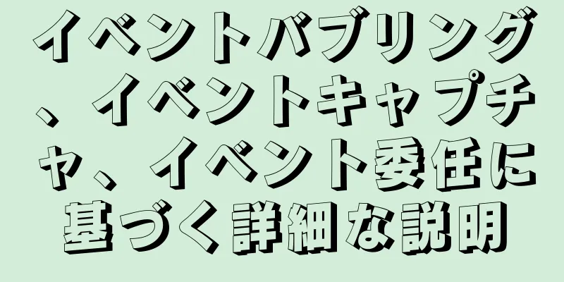 イベントバブリング、イベントキャプチャ、イベント委任に基づく詳細な説明