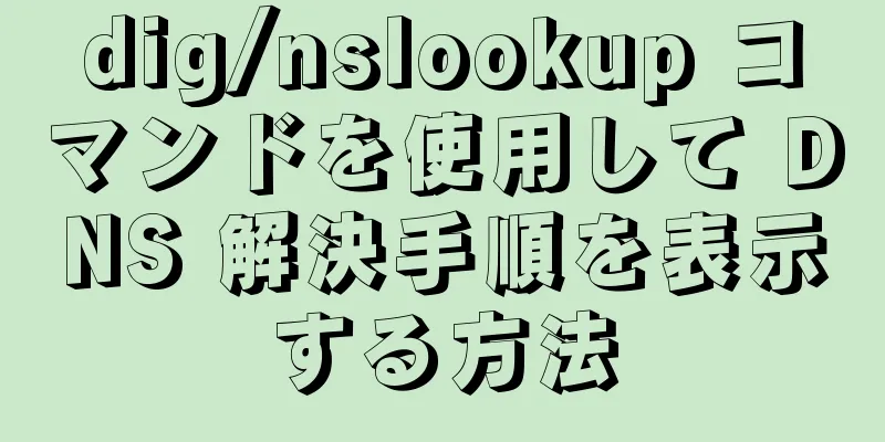 dig/nslookup コマンドを使用して DNS 解決手順を表示する方法