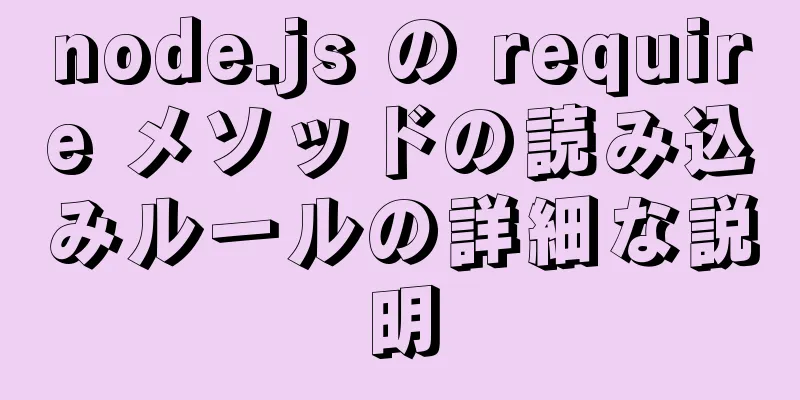 node.js の require メソッドの読み込みルールの詳細な説明