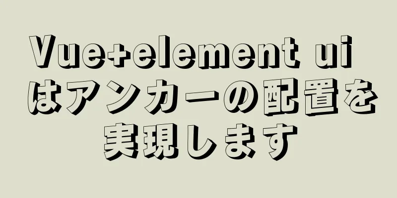 Vue+element ui はアンカーの配置を実現します