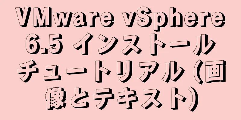 VMware vSphere 6.5 インストール チュートリアル (画像とテキスト)