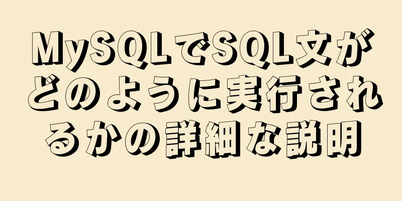 MySQLでSQL文がどのように実行されるかの詳細な説明