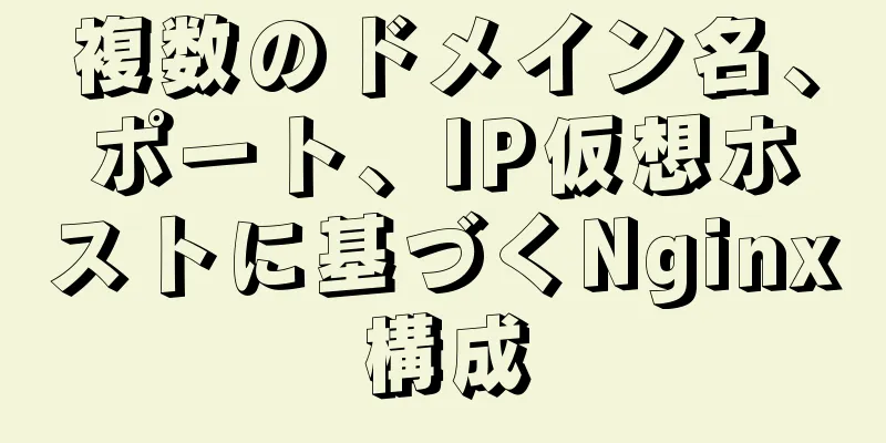 複数のドメイン名、ポート、IP仮想ホストに基づくNginx構成