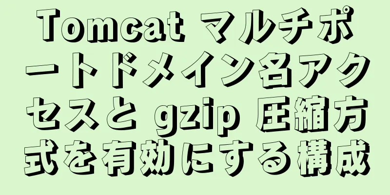 Tomcat マルチポートドメイン名アクセスと gzip 圧縮方式を有効にする構成