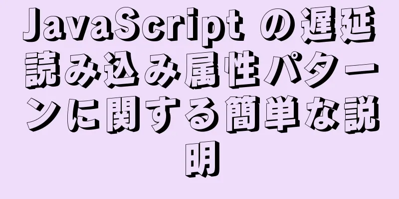 JavaScript の遅延読み込み属性パターンに関する簡単な説明