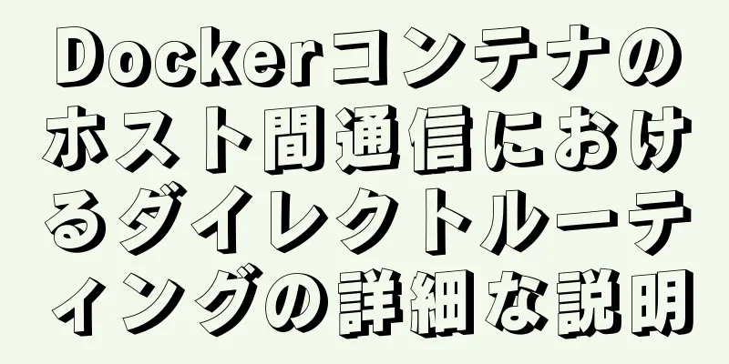 Dockerコンテナのホスト間通信におけるダイレクトルーティングの詳細な説明